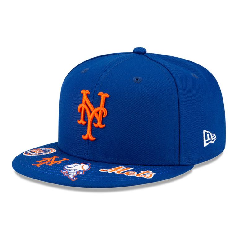 Gorras New Era Mlb Azules - New York Mets MLB Visor Hit 59FIFTY 37869VDZQ